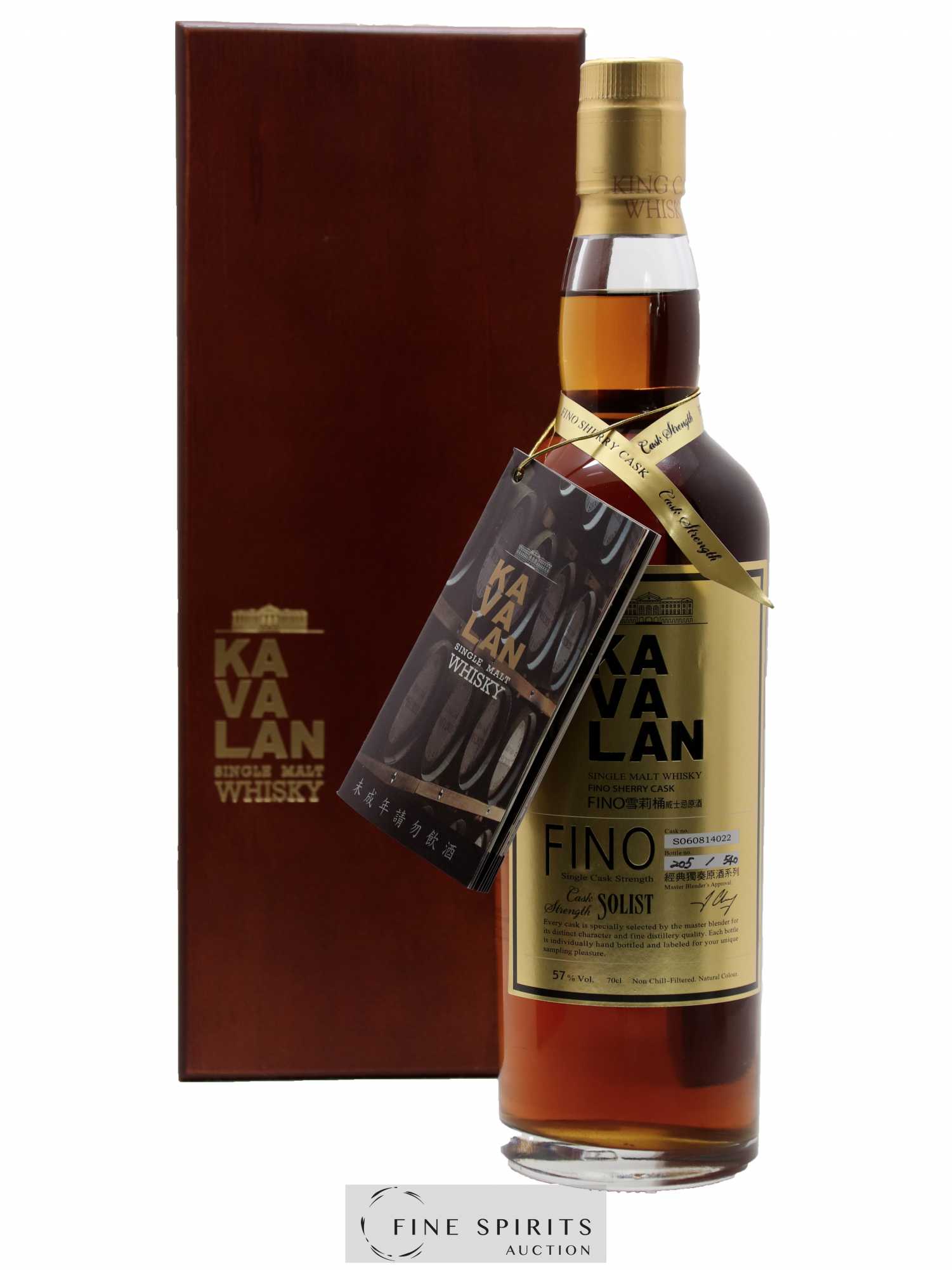 Kavalan Of. Solist Fino Sherry Cask n°S060814022 - One of 540 - bottled 2012 LMDW Cask Strength 