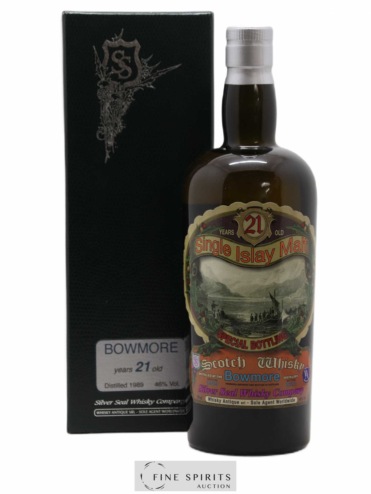 Bowmore 21 years 1989 Silver Seal Whisky Antique One of 565 - bottled 2011 Special Bottling 