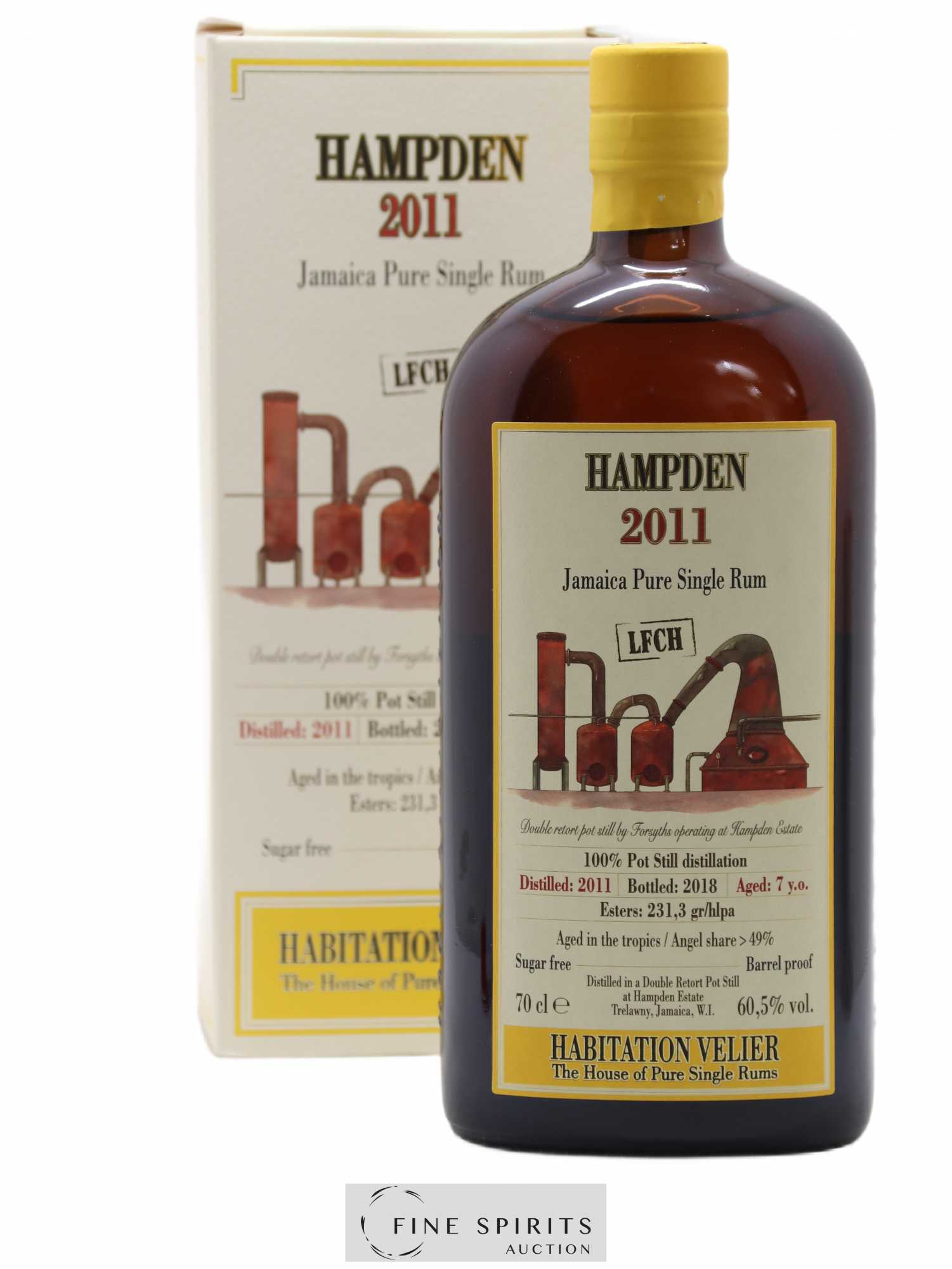 Hampden 7 years 2011 Of. LFCH Pot Still Distillation - bottled 2018 Habitation Velier 