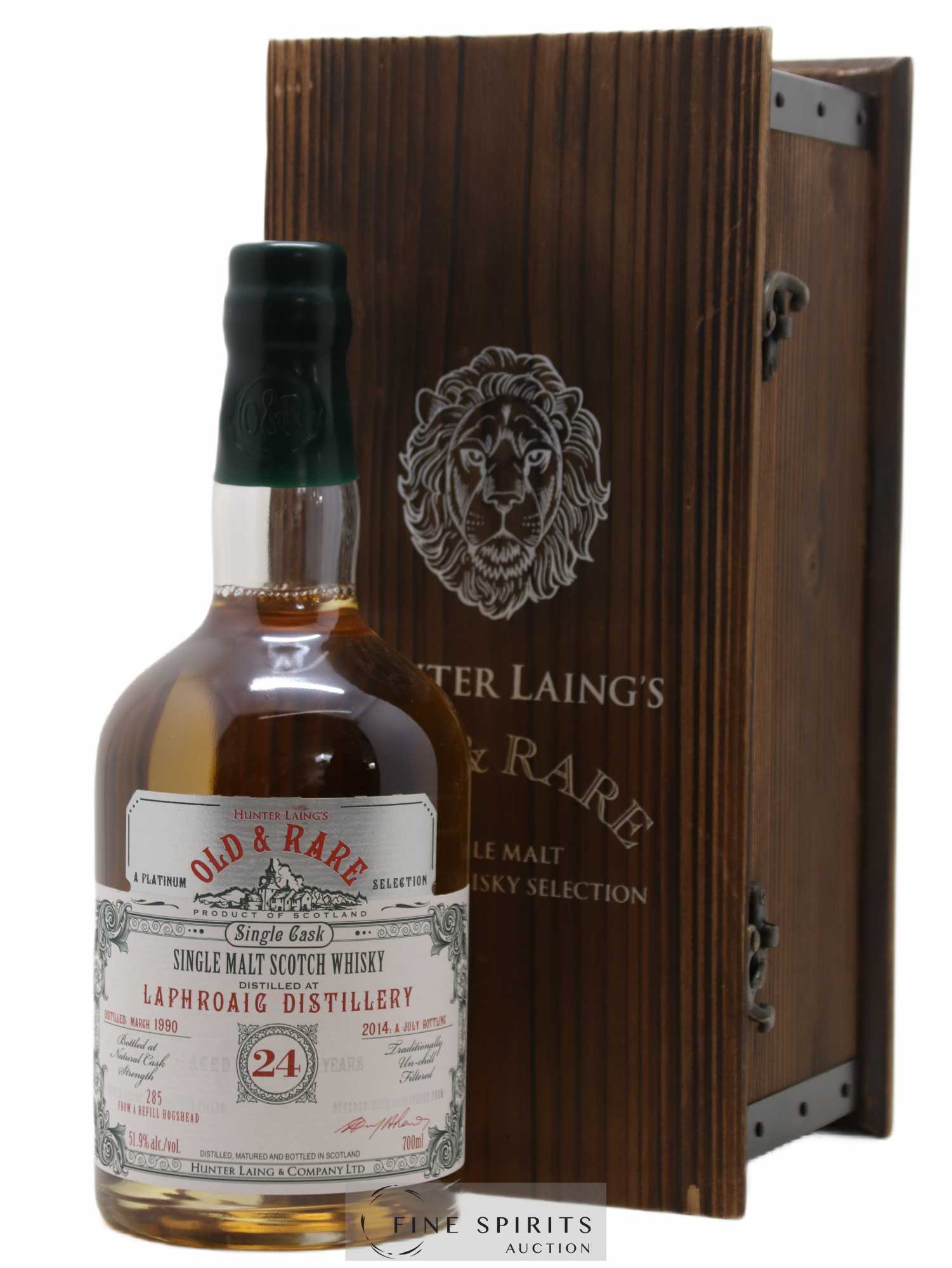 Laphroaig 24 years 1990 Hunter Laing One of 285 - bottled 2014 Old & Rare Platinum Selection 