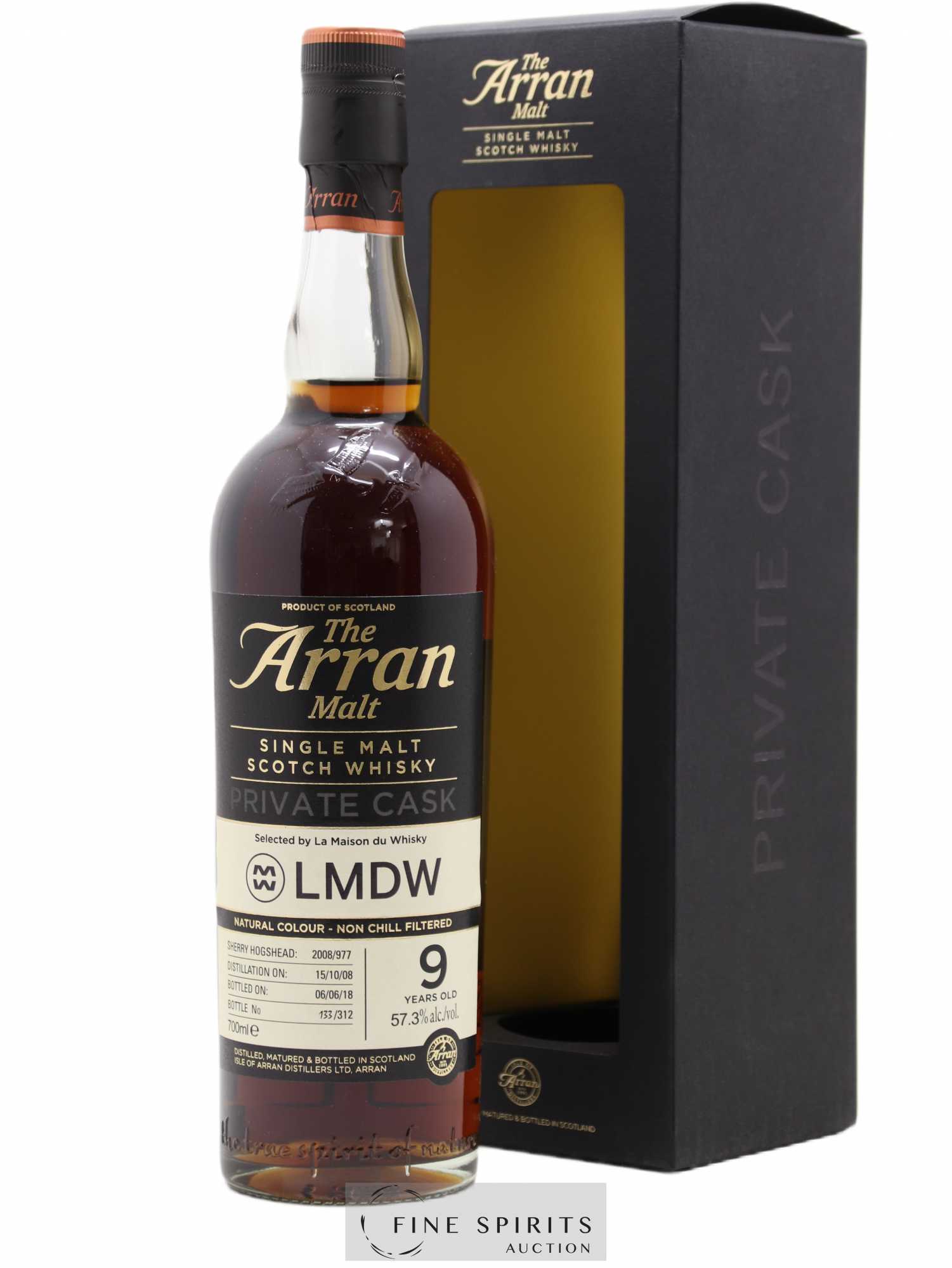 Arran 9 years 2008 Of. Cask 2008977 - One of 312 - bottled 2018 LMDW Private Cask 
