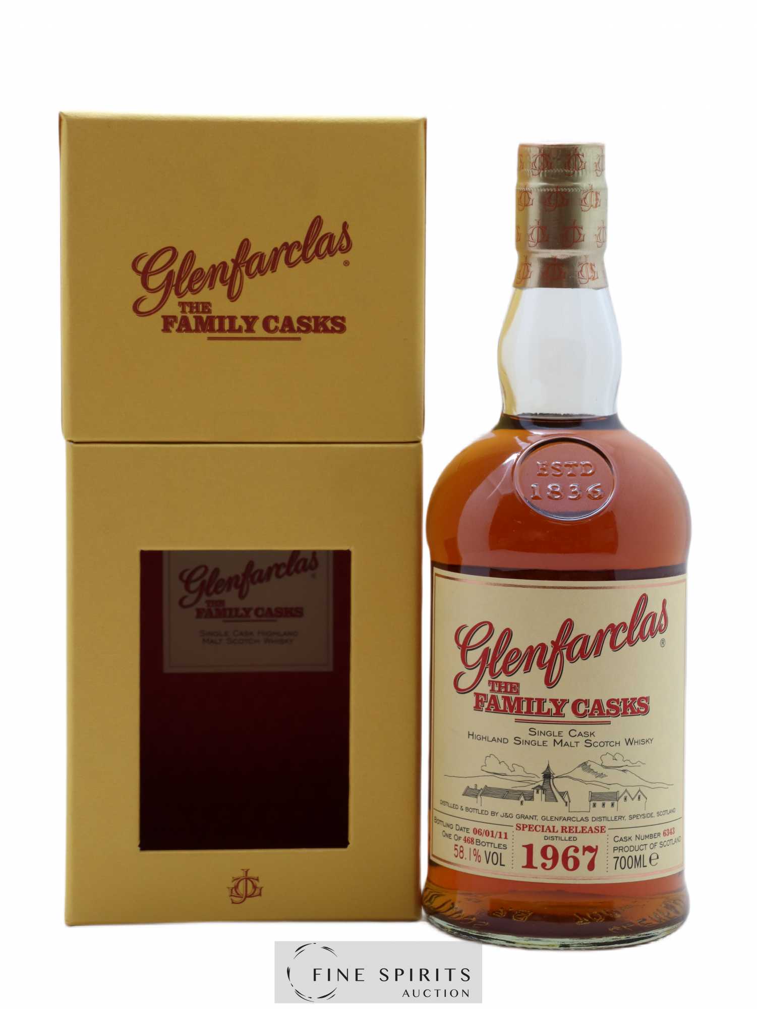 Glenfarclas 1967 Of. Special Release Cask n°6343 - One of 468 - bottled 2011 The Family Casks 