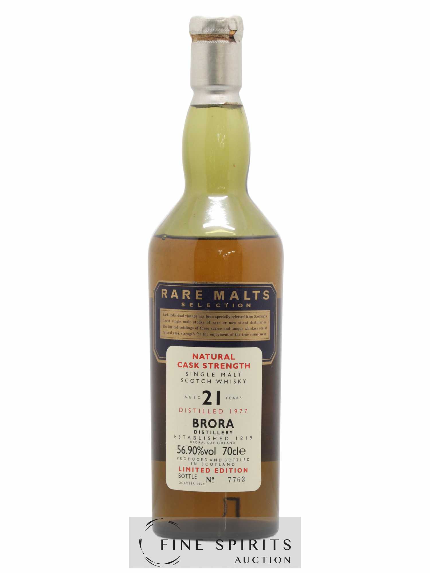 Brora 21 years 1977 Of. Rare Malts Selection Natural Cask Strengh - bottled 1998 Limited Edition 