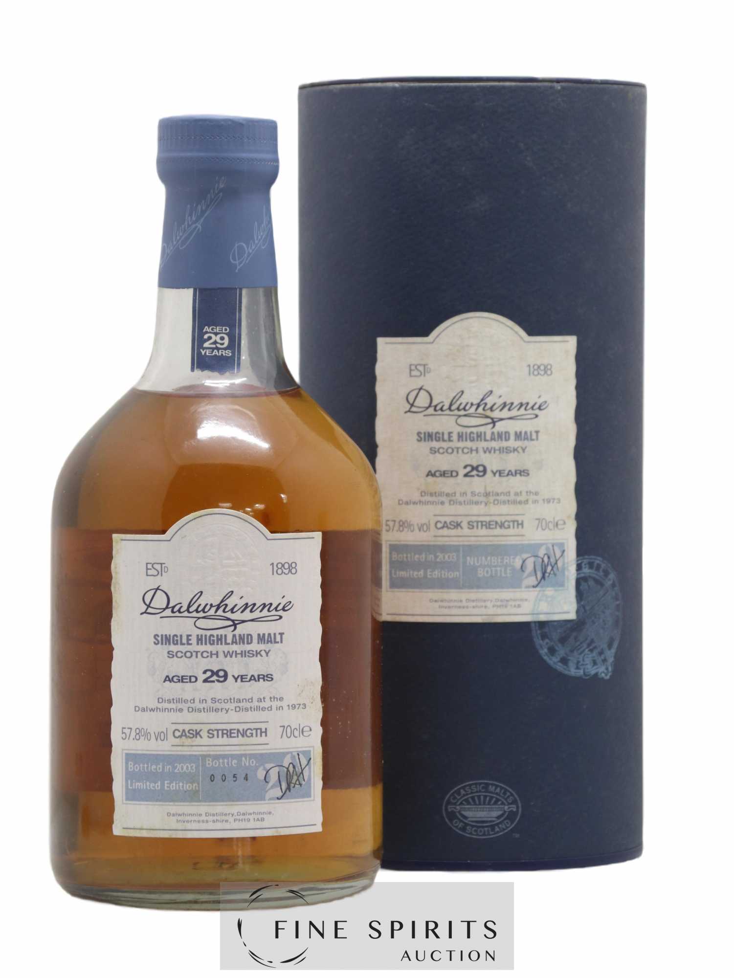 Dalwhinnie 29 years 1973 Of. Cask Strength bottled 2003 Limited Edition 