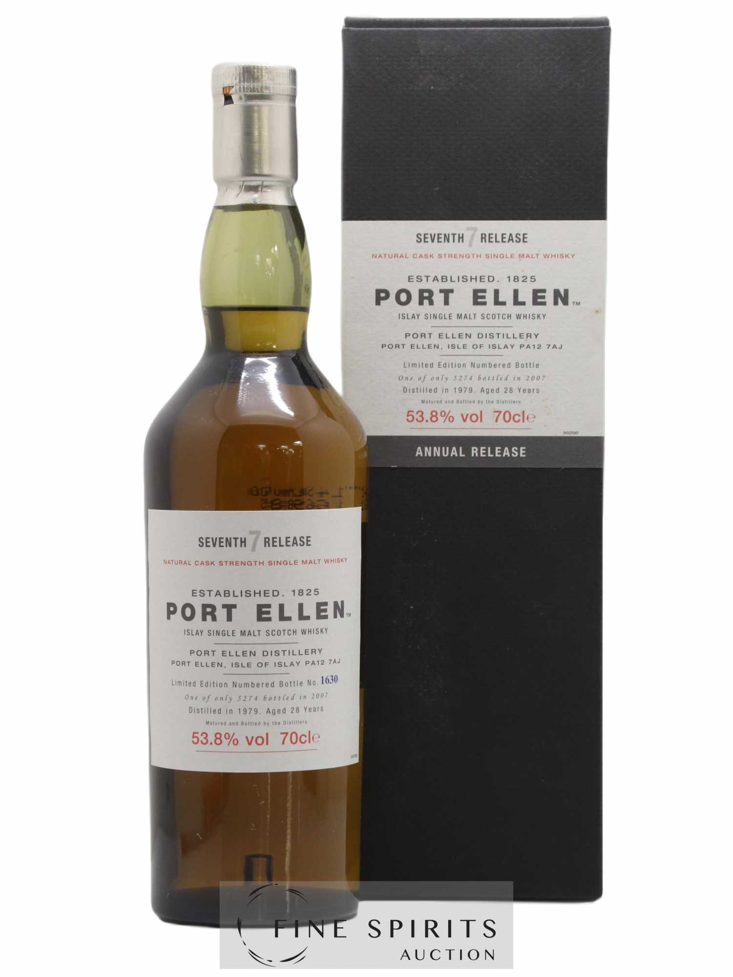 Port Ellen 28 years 1979 Of. 7th Release Natural Cask Strength - One of 5274 - bottled 2007 Limited Edition 