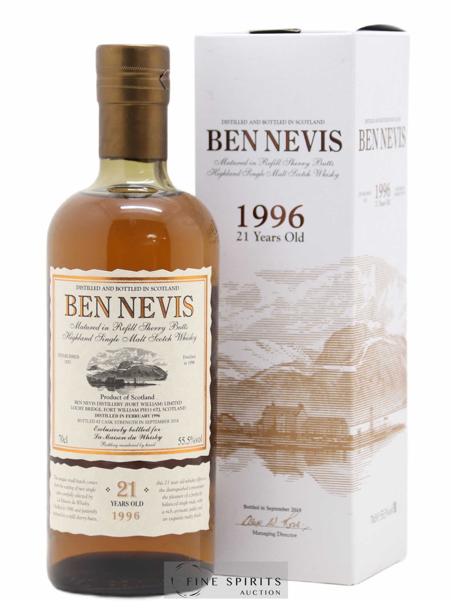 Ben Nevis 21 years 1996 Of. Sherry Butts - One of 1049 - bottled 2018 LMDW 