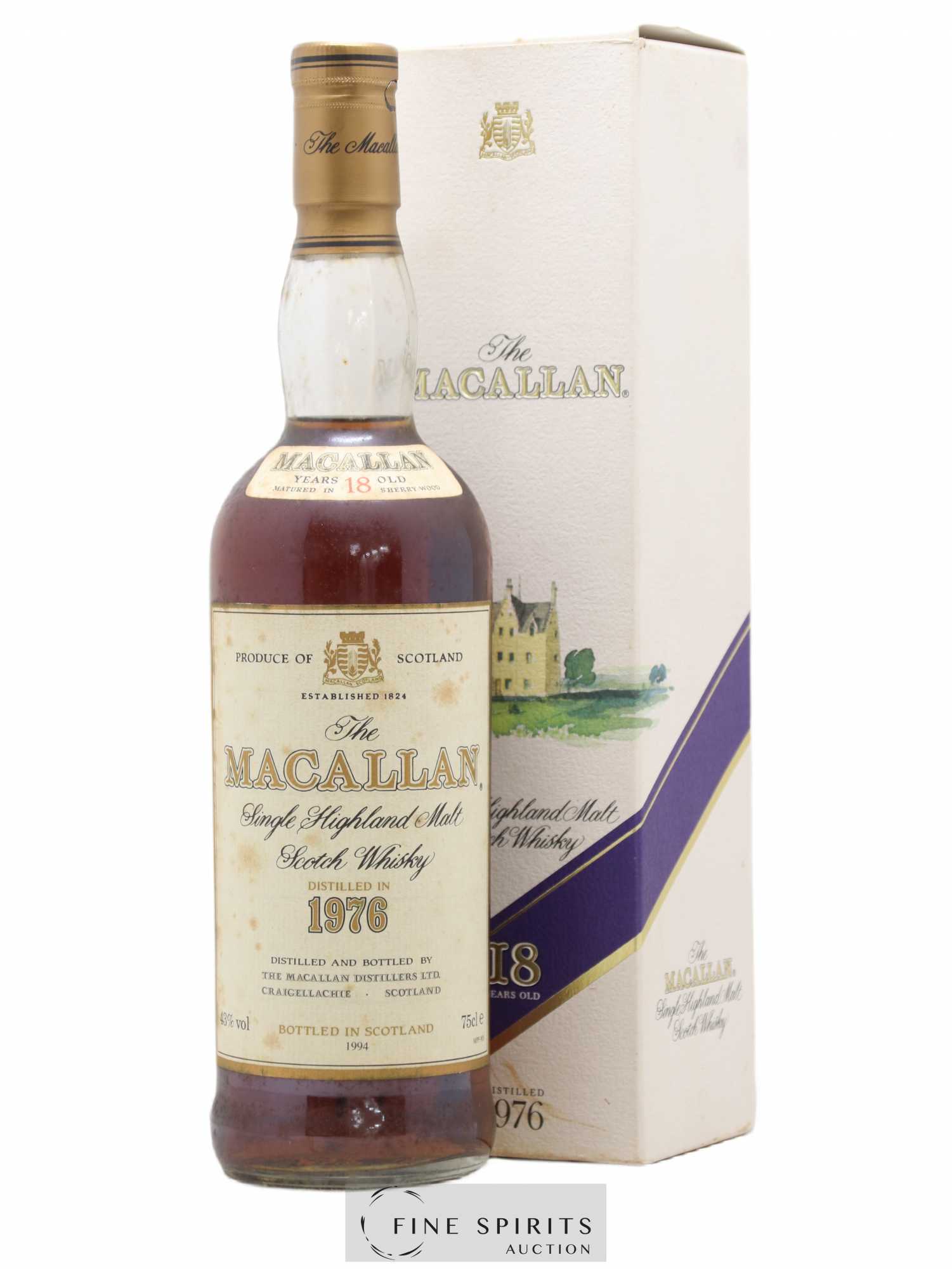 Macallan (The) 18 years 1976 Of. Sherry Wood Matured - bottled 1994 