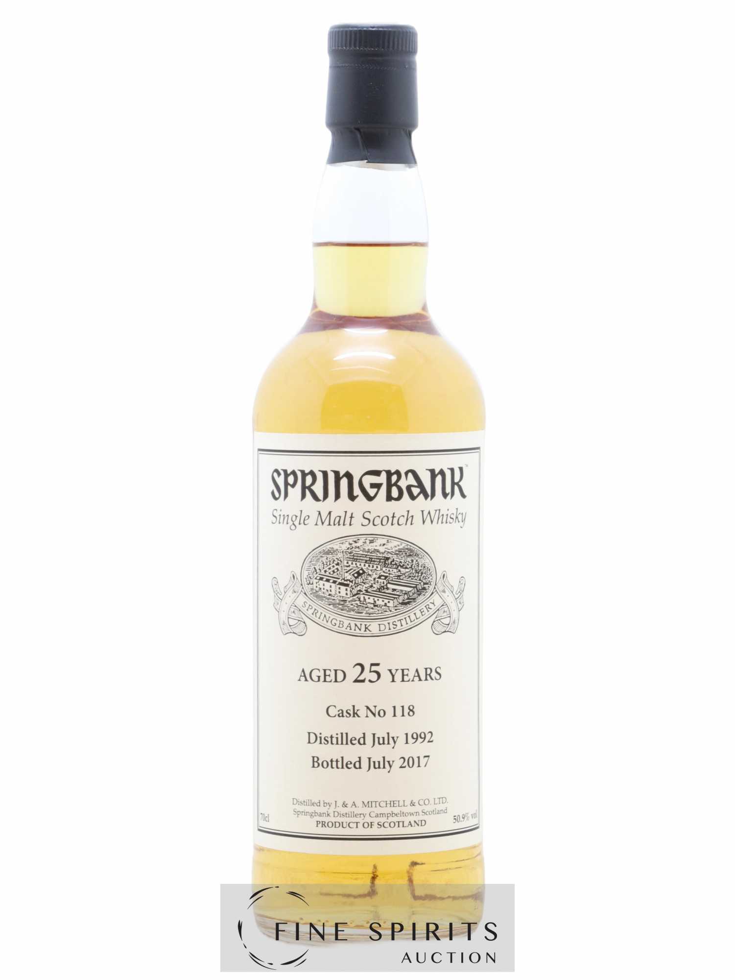 Springbank 25 years 1992 Of. Cask n°118 - bottled 2017 