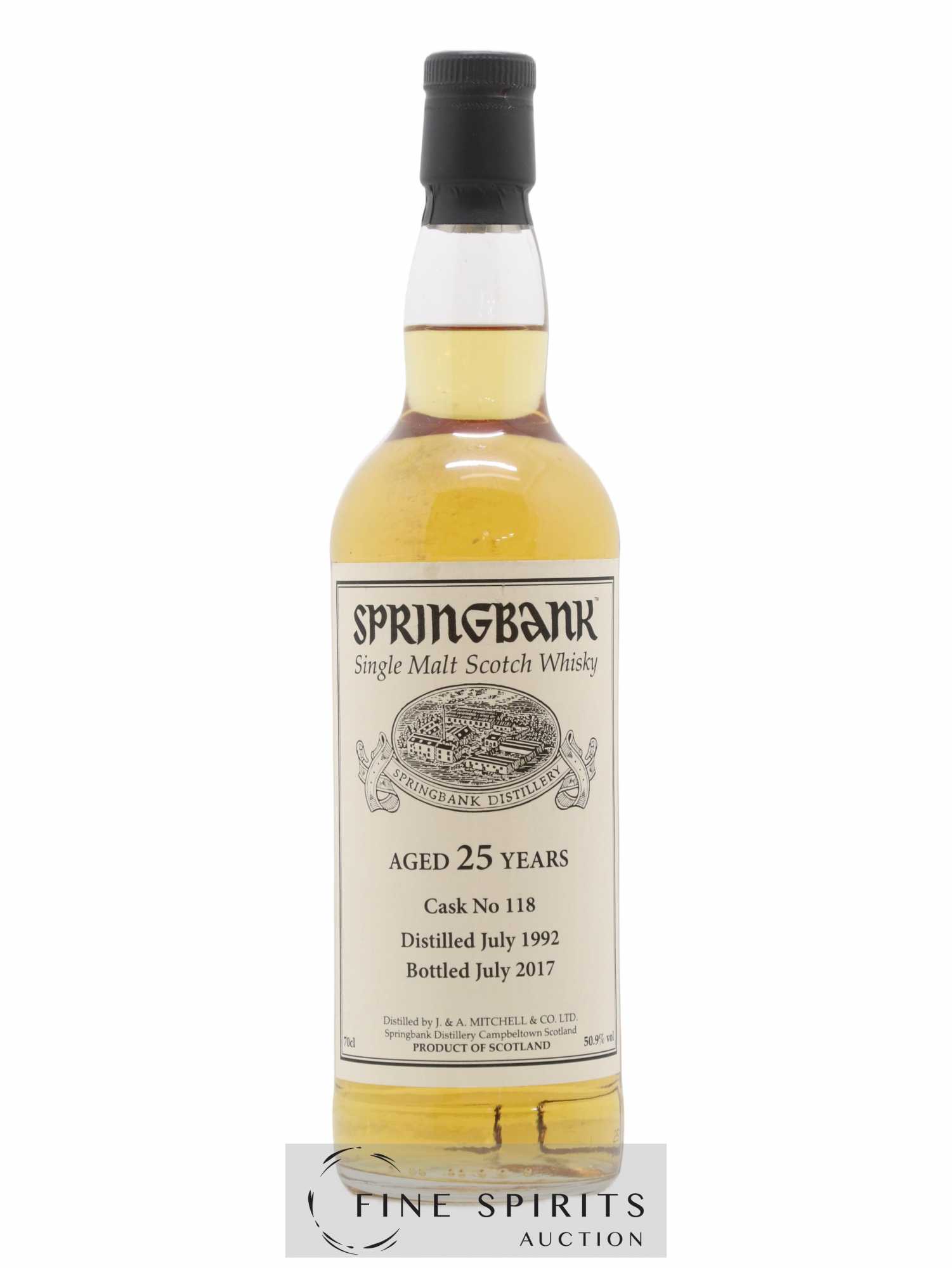 Springbank 25 years 1992 Of. Cask n°118 - bottled 2017 