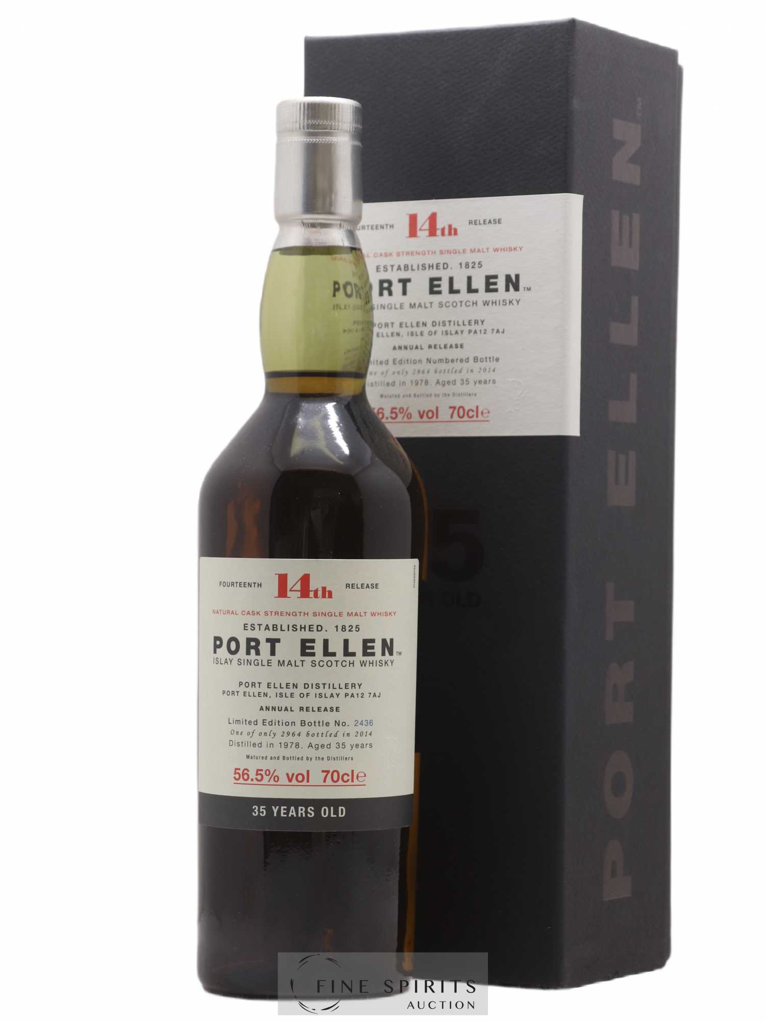 Port Ellen 35 years 1978 Of. 14th Release Natural Cask Strength - One of 2964 - bottled 2014 Limited Edition 