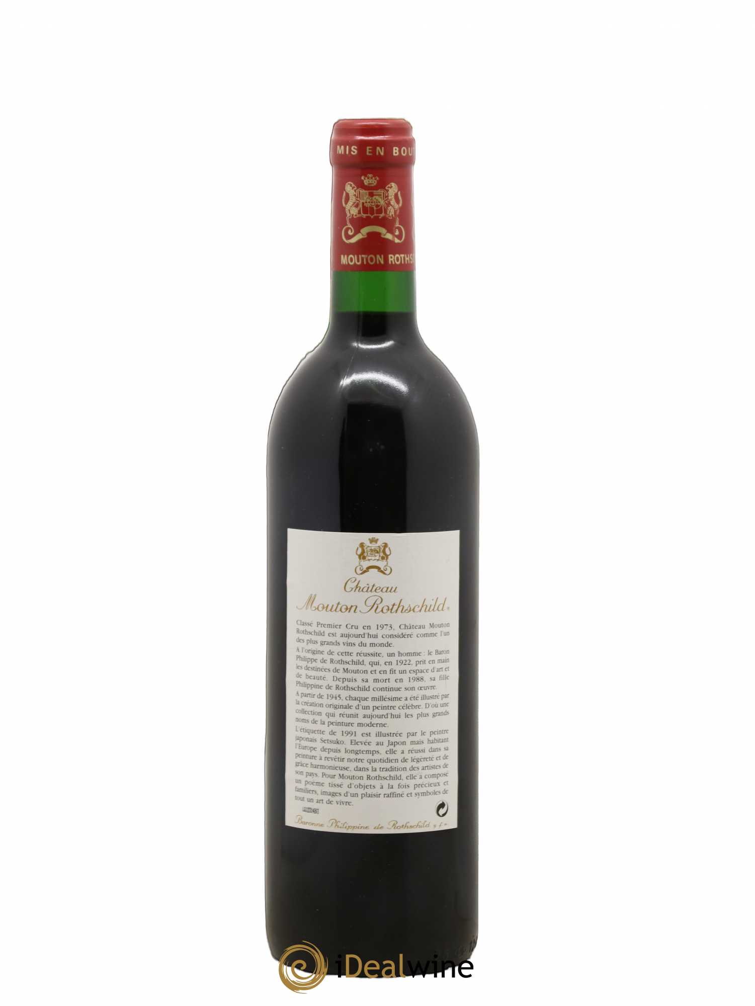 Acheter Château Mouton Rothschild 1er Grand Cru Classé 1991 (lot 6675)