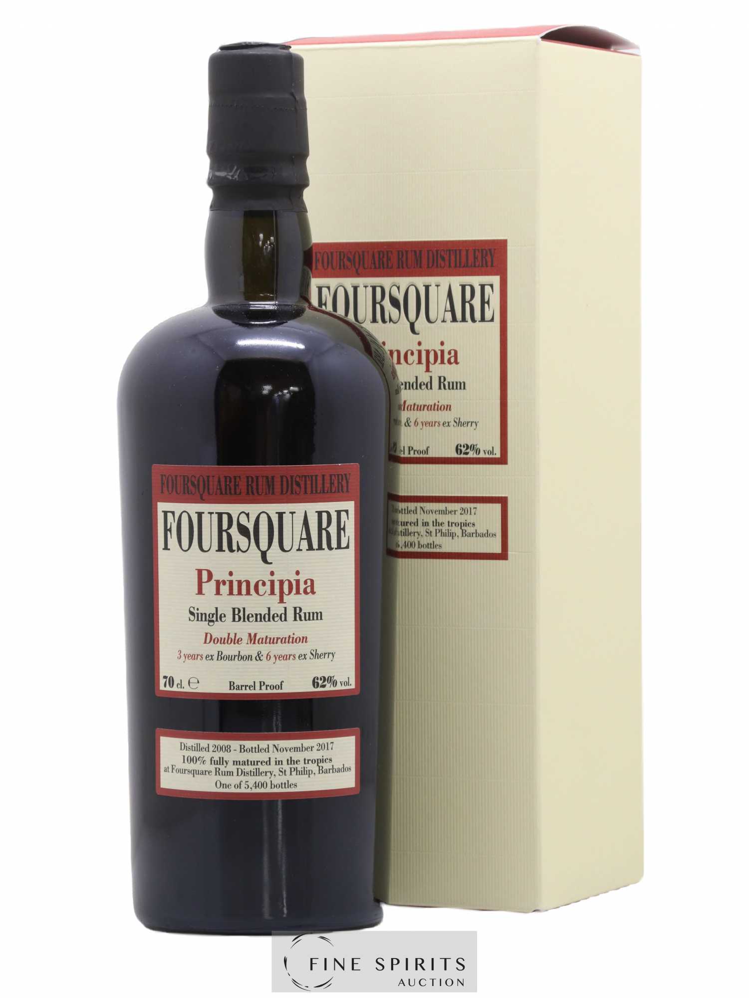 Foursquare 9 years 2008 Velier Principia Barrel Proof - One of 5400 - bottled 2017 Double Maturation 