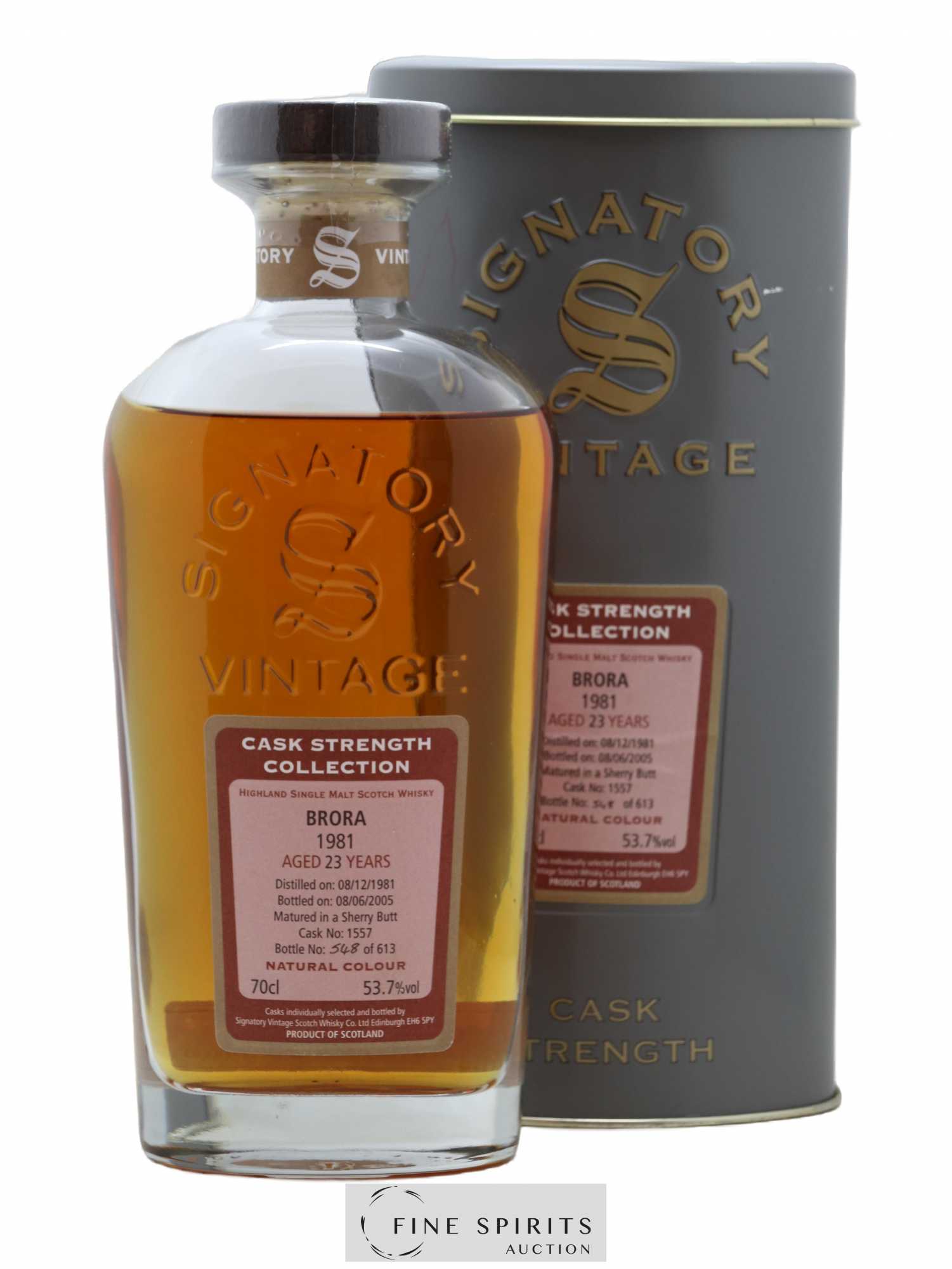 Brora 23 years 1981 Signatory Vintage Cask n°1557 - One of 613 - bottled 2005 Cask Strength Collection 
