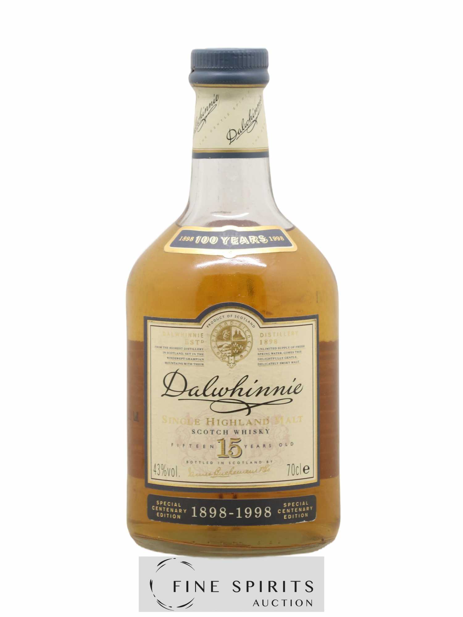 Dalwhinnie 15 years Of. 1898-1998 Centenary Edition One of 5000 