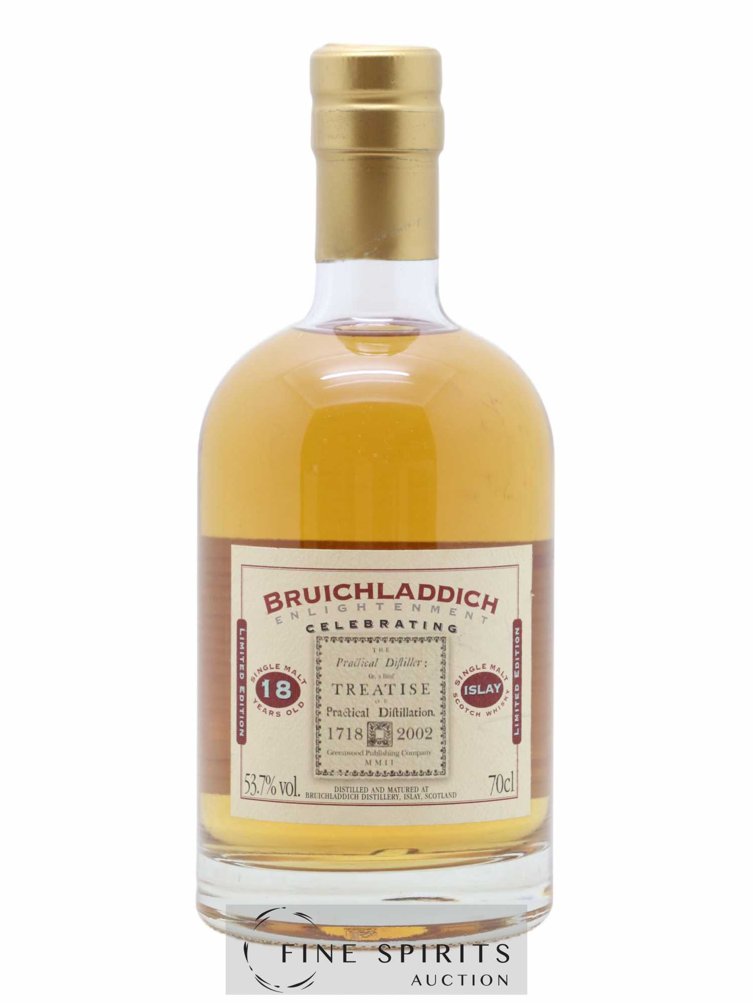 Bruichladdich 18 years 1984 Of. Enlightenment Cask n°14,15 - One of 500 - bottled 2002 Limited Edition 