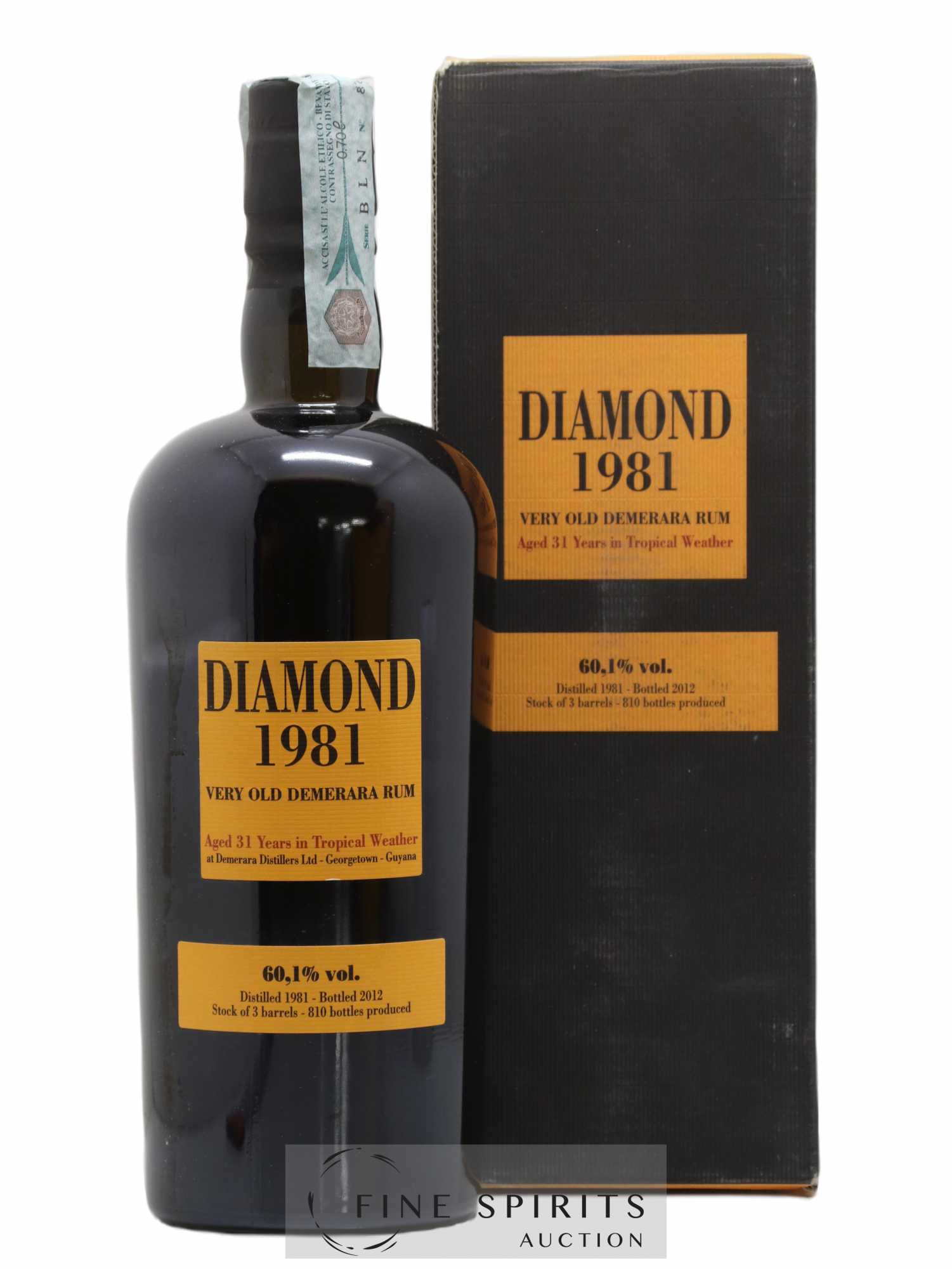 Diamond 31 years 1981 Velier Barrels S W Casks n°10537-36-39 - 810 bottles - bottled in 2012 