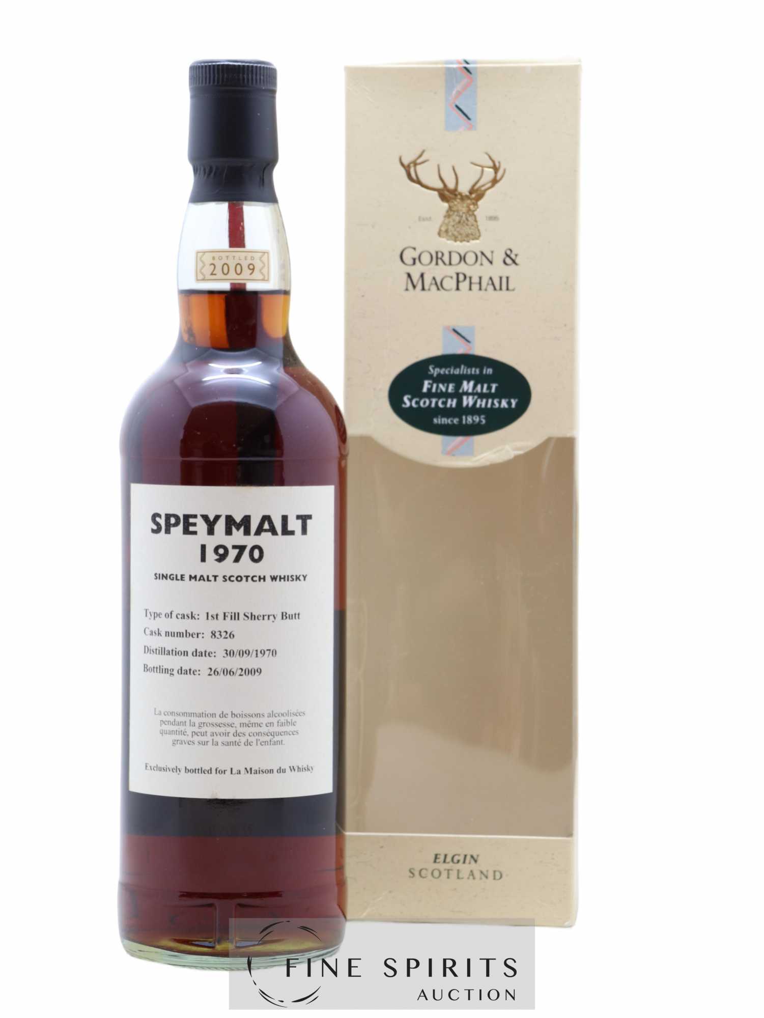 Speymalt From Macallan 1970 Gordon & Macphail 1st Fill Sherry Butt - Cask n°8326 - bottled 2009 LMDW 