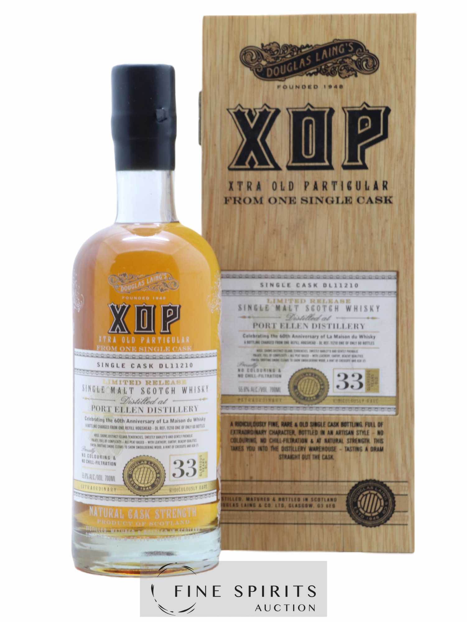 Port Ellen 33 years Douglas Laing Xtra Old Particular Single Cask DL11210 LMDW 60th Anniversary Limited Release of 60 bottles 