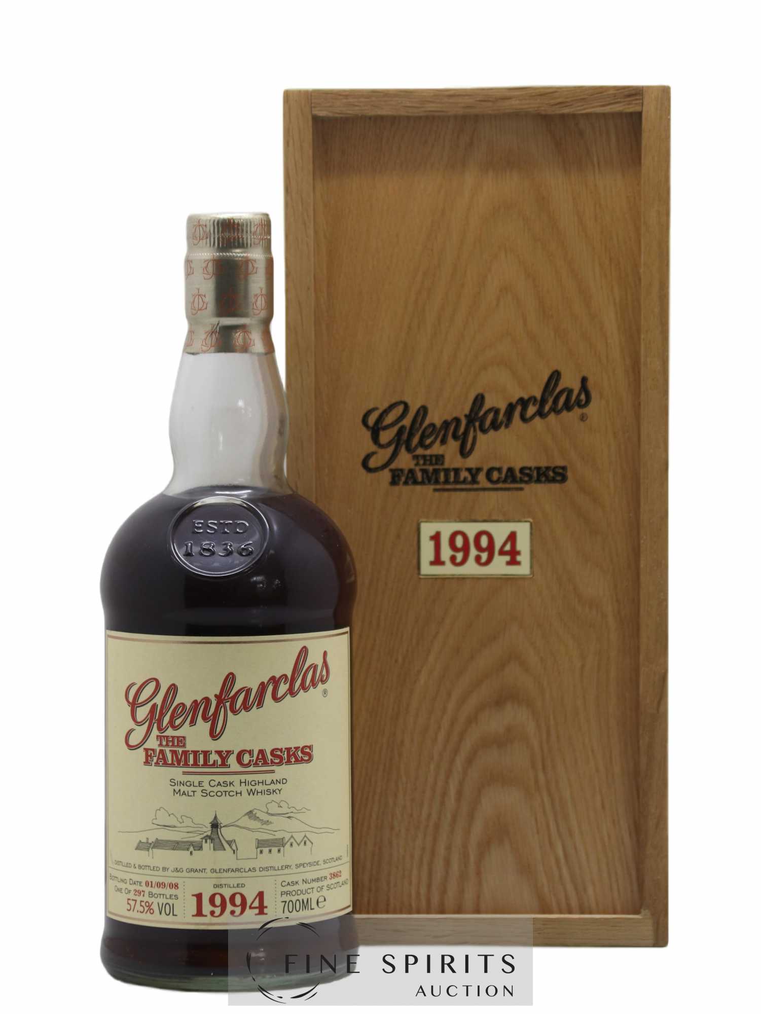 Glenfarclas 1994 Of. Cask n°3862 - One of 297 - bottled 2008 LMDW The Family Casks 