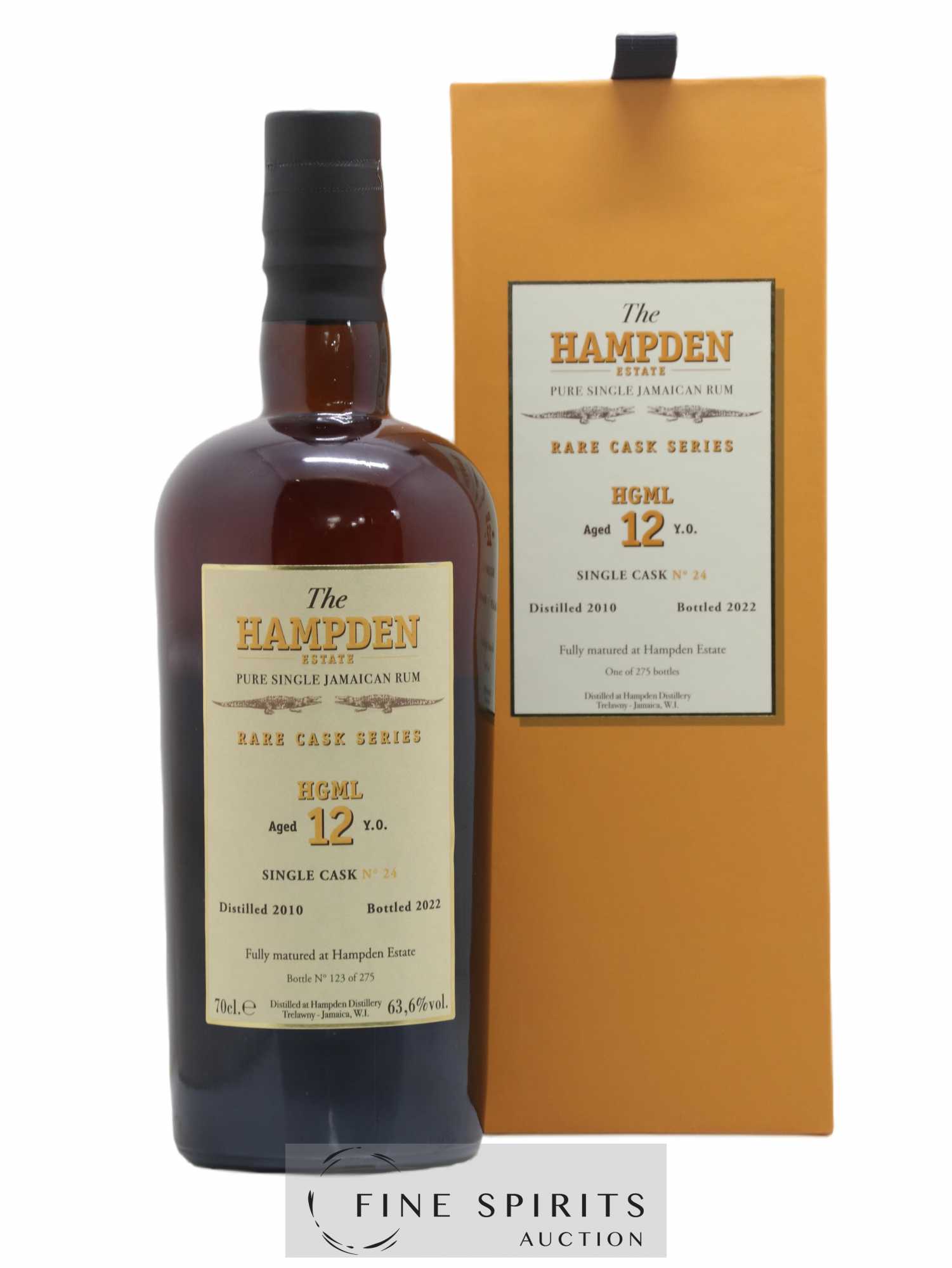 Hampden 12 years 2010 Of. HGML Single Cask n°24 - One of 275 - bottled 2022 Rare Cask Series 