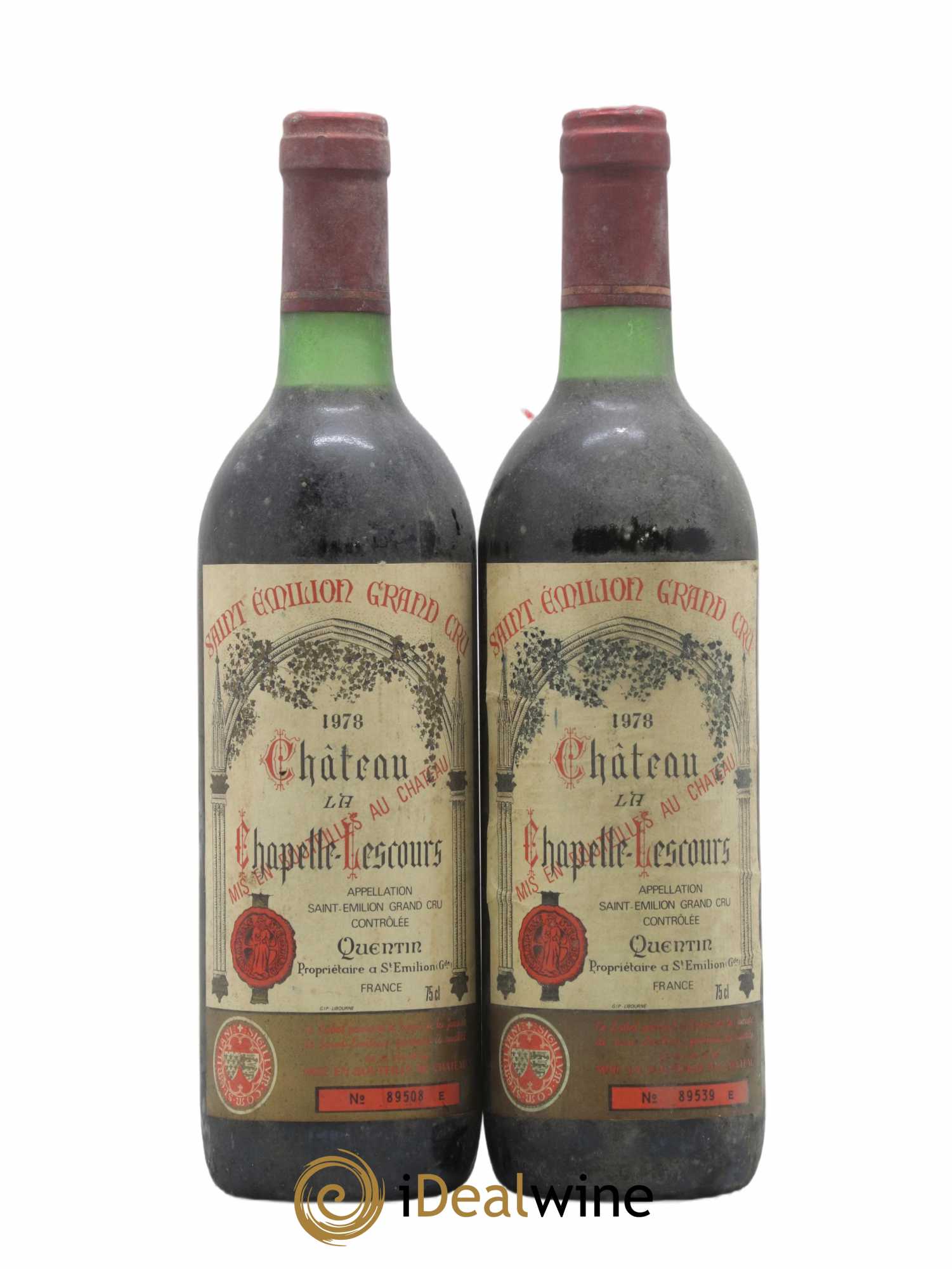 Acheter SaintÉmilion Grand Cru Chateau Chapelle Lescours 1978 (lot 6759)
