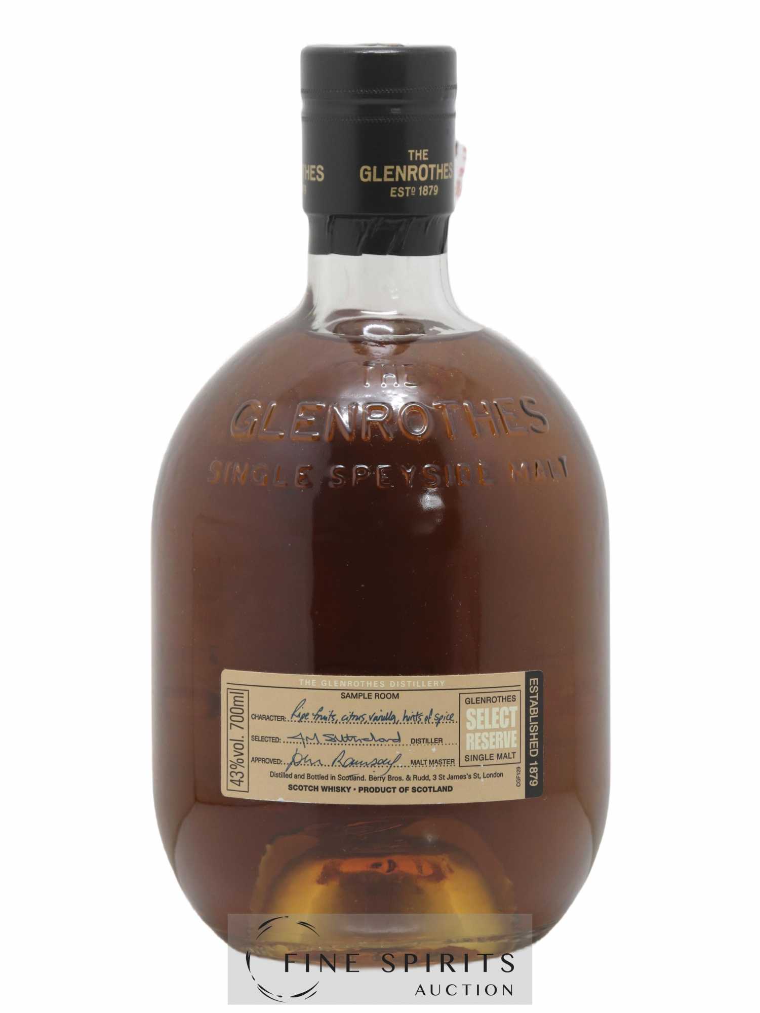 Buy Glenrothes Of. Select Reserve Sample Room (lot 1470)