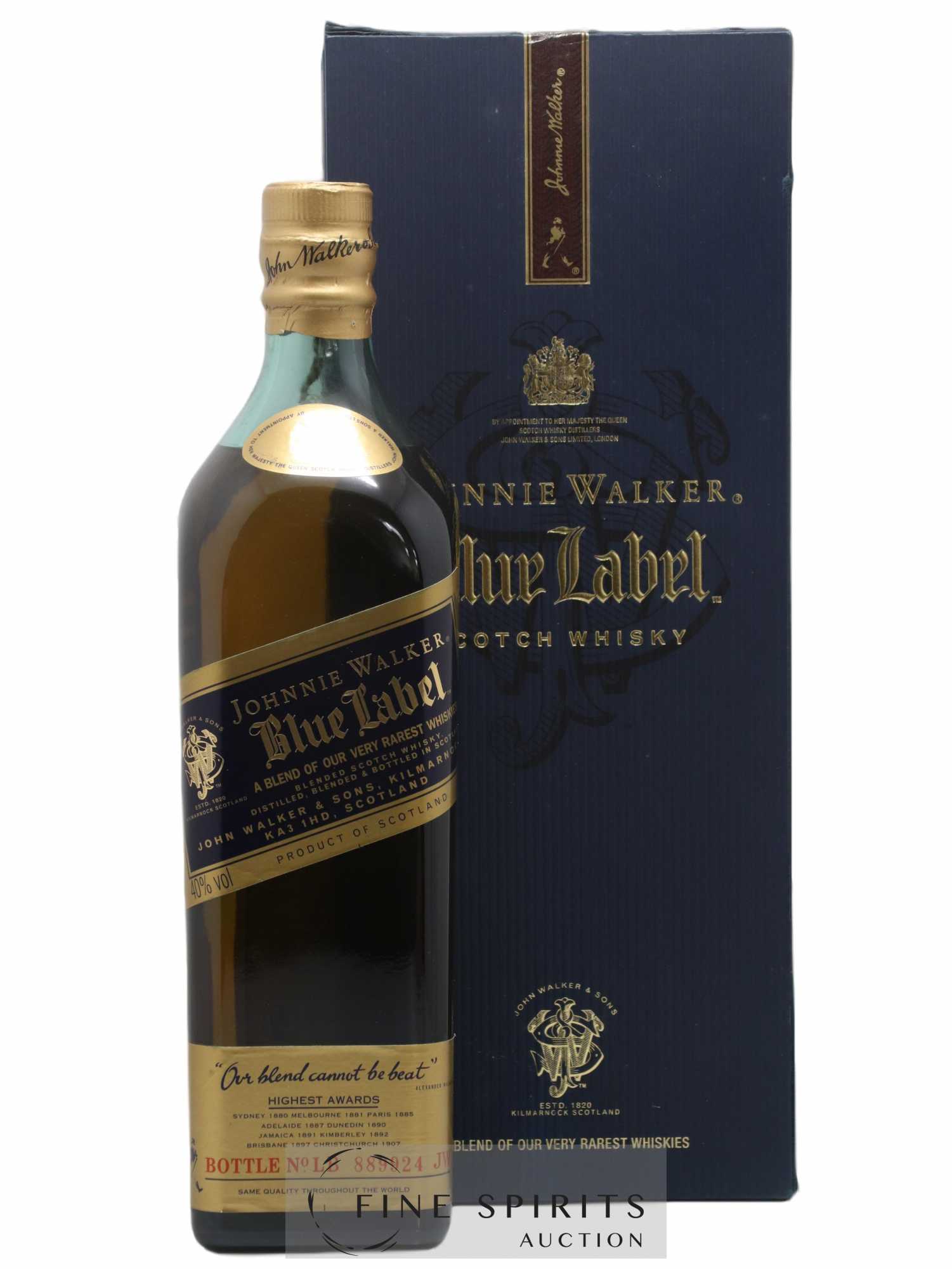 Buy Johnnie Walker Of. Blue Label (70 cl.) (lot 600)