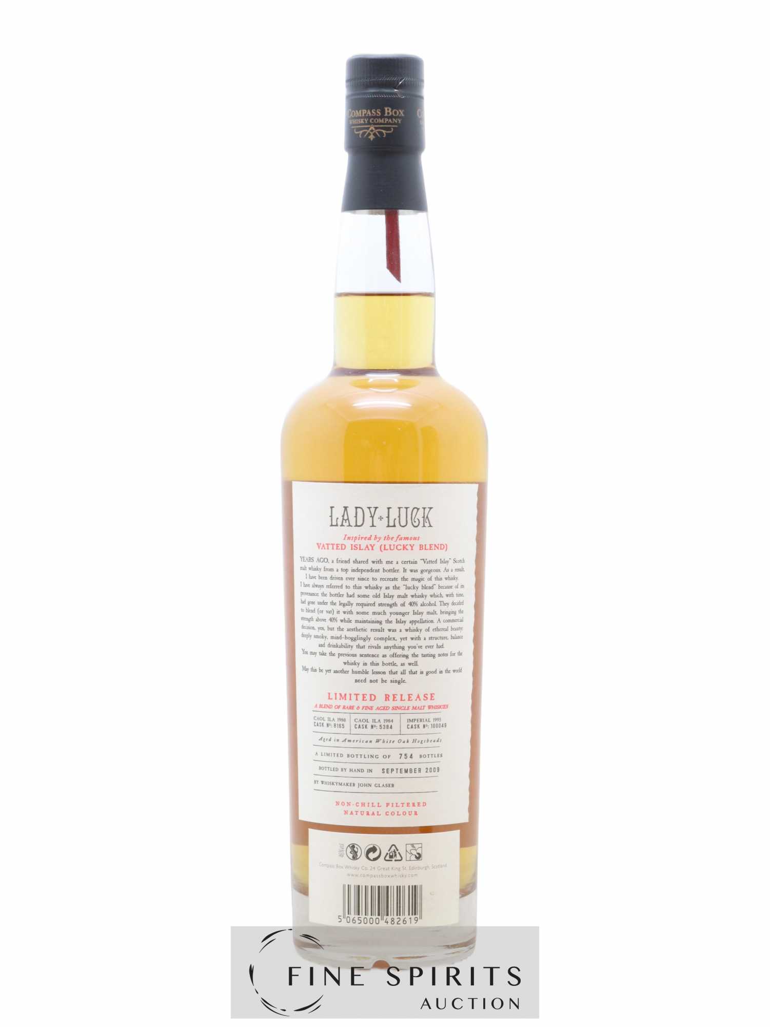 Acheter Lady Luck Compass Box VII Limited Release of 754 bottled 2009