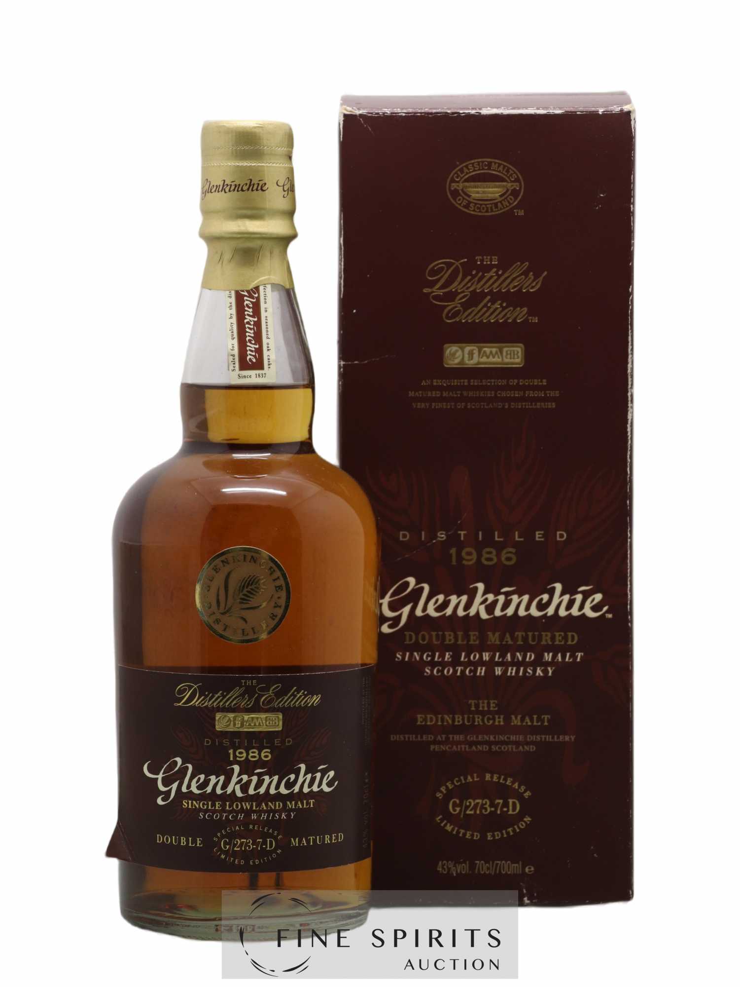 Glenkinchie 1986 Of. The Distillers Edition Special Release G-273-7-D Limited Edition 