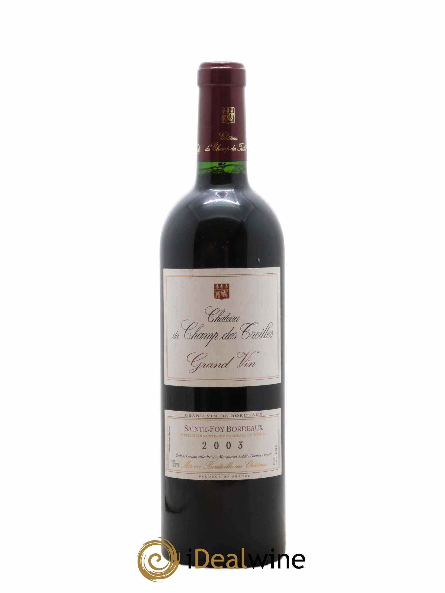 Acheter SainteFoyBordeaux Château du Champs des Treilles 2003 (lot 7701)