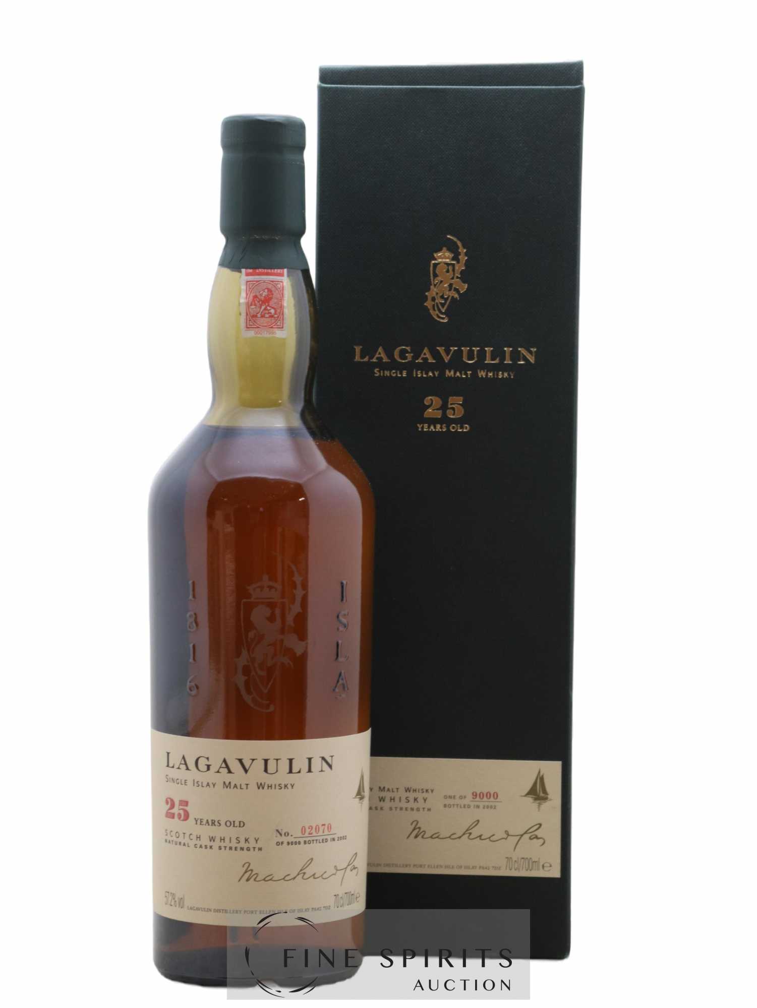 Lagavulin 25 years Of. Natural Cask Strength One of 9000 - bottled 2002 