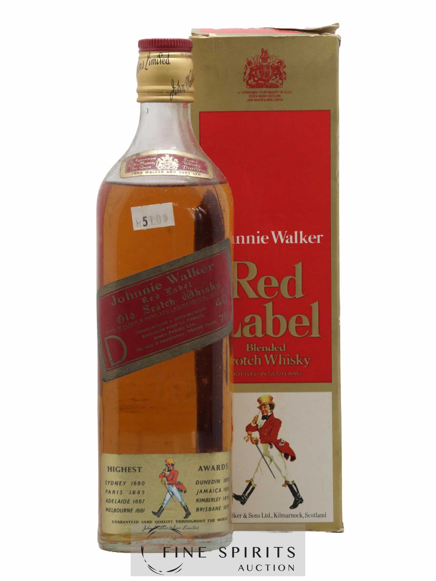 Buy Johnnie Walker Of. Red Label (75cl.) (lot 312)