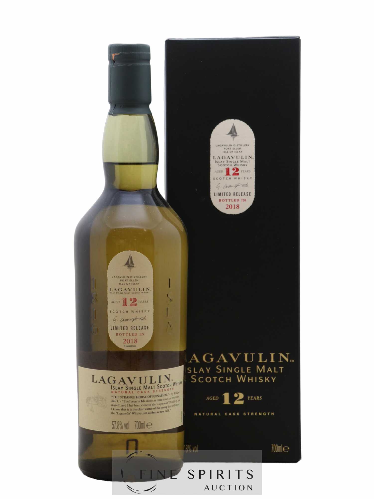 Lagavulin 12 years Of. Natural Cask Strength bottled 2018 Limited Release 