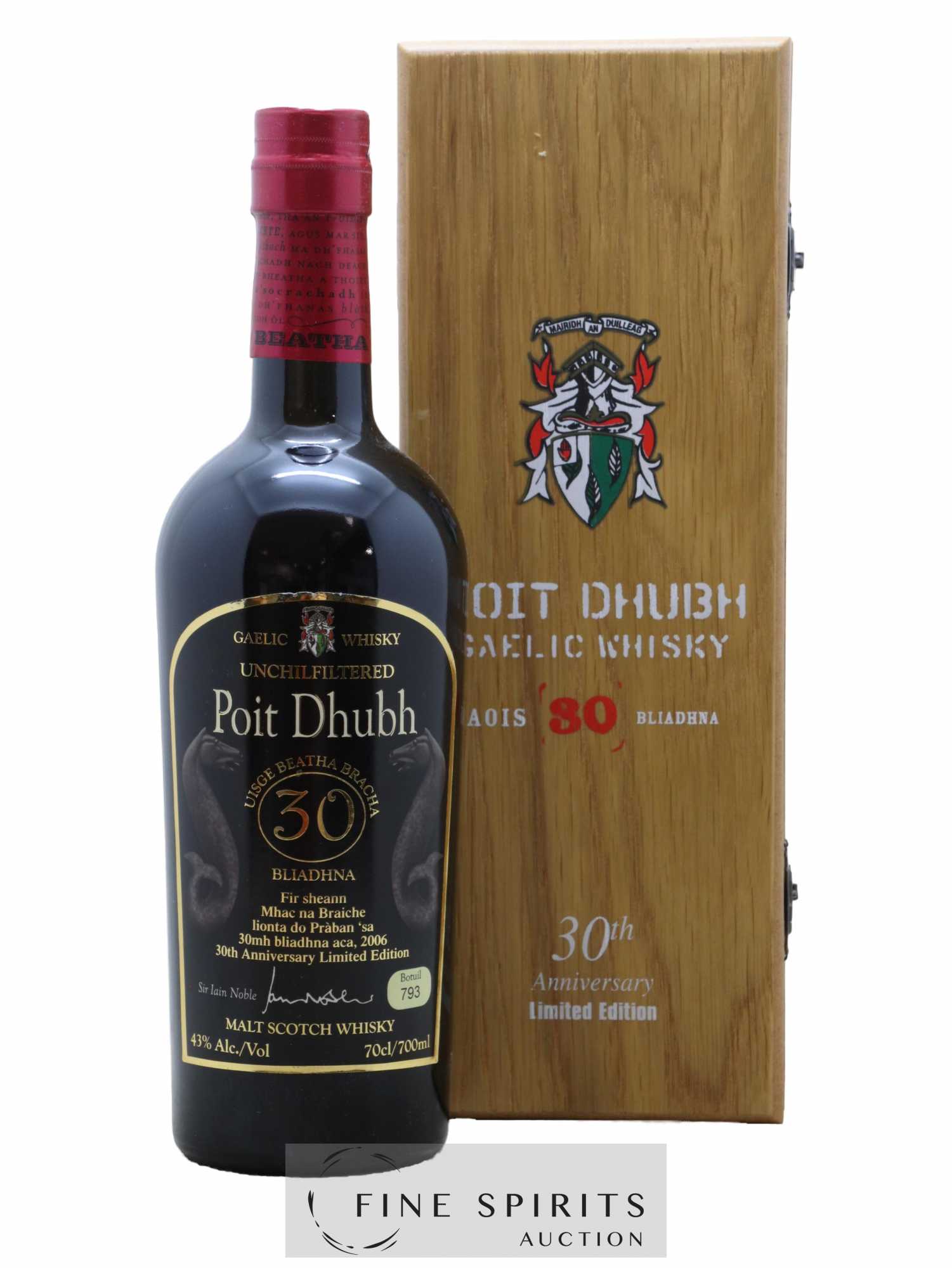 Poit Dhubh 30 years Pràban Na Linne Uisge Beatha Bracha bottled 2006 30th Anniversary Edition 