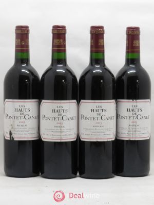 Les Hauts de Pontet-Canet Second Vin  2003 - Lot de 4 Bouteilles
