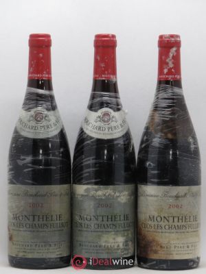 Monthélie 1er Cru Clos Les Champs Fulliot Bouchard Père & Fils  2002 - Lot of 3 Bottles