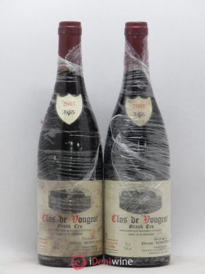 Clos de Vougeot Grand Cru Domaine Henri Rebourseau  2005 - Lot of 2 Bottles