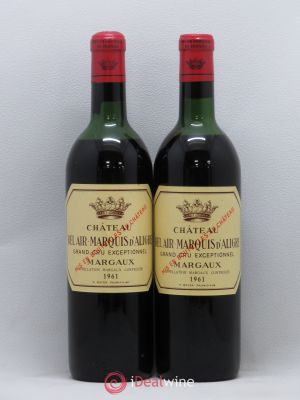 Château Bel Air Marquis d'Aligre  1961 - Lot of 2 Bottles