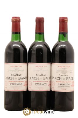 Château Lynch Bages 5ème Grand Cru Classé 1985 - Lot de 3 Bottles