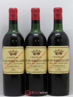 Château Bel Air Marquis d'Aligre  1961 - Lot of 3 Bottles