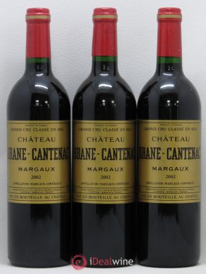 Château Brane Cantenac 2ème Grand Cru Classé (no reserve) 2002 - Lot of 3 Bottles