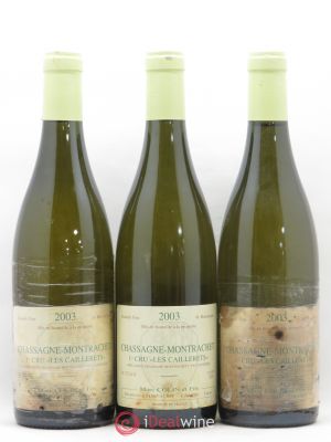 Chassagne-Montrachet 1er cru Les Caillerets Marc Colin & Fils  2003 - Lot of 3 Bottles