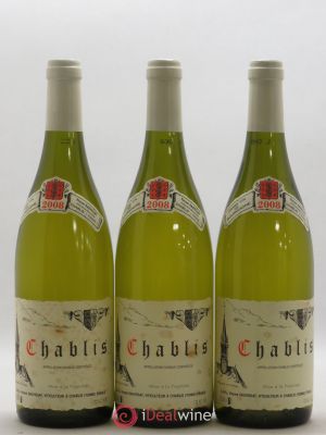 Chablis René et Vincent Dauvissat  2008 - Lot of 3 Bottles