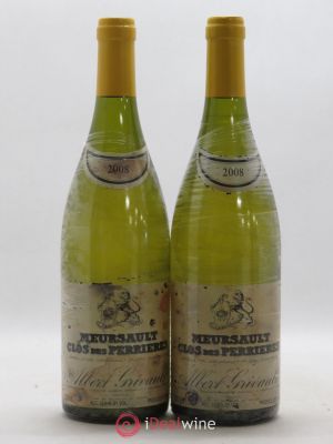 Meursault 1er Cru Clos des Perrières Monopole Albert Grivault (Domaine)  2008 - Lot of 2 Bottles
