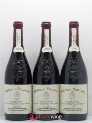 Châteauneuf-du-Pape Château de Beaucastel Jean-Pierre & François Perrin  1999 - Lot of 3 Bottles