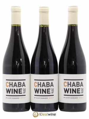 Languedoc Chabawine Merlot Alain Chabanon (sans prix de réserve) 2016 - Lot de 3 Bouteilles