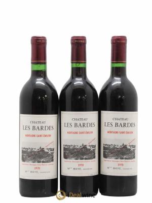 Montagne Saint-Émilion château les Bardes (sans prix de réserve) 1970 - Lot de 3 Bouteilles