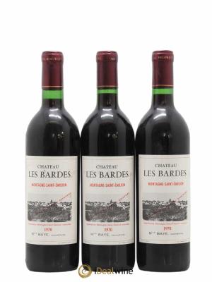 Montagne Saint-Émilion château les Bardes (sans prix de réserve) 1970 - Lot de 3 Bouteilles