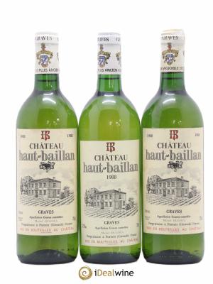 Graves château Haut Baillan (sans prix de réserve) 1988 - Lot de 3 Bouteilles
