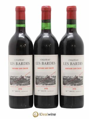 Montagne Saint-Émilion château les Bardes (sans prix de réserve) 1970 - Lot de 3 Bouteilles